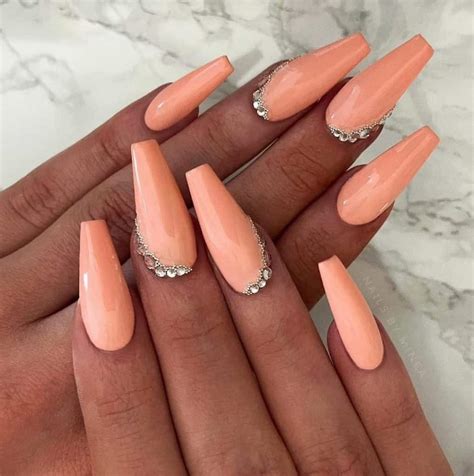 peach design nails|peach chrome nails.